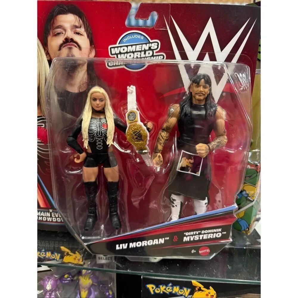 WWE Main Event Showdown Liv Morgan & “Dirty” Dominik Mysterio Action Figure 2-Pa